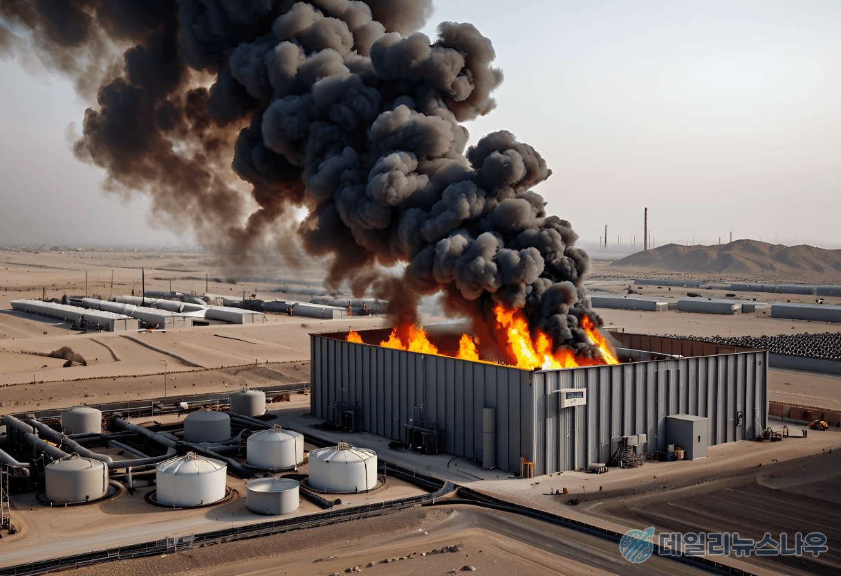 UAE 후지라 유류 허브 드론 공격으로 대화재, 중동 에너지 위기 심화
