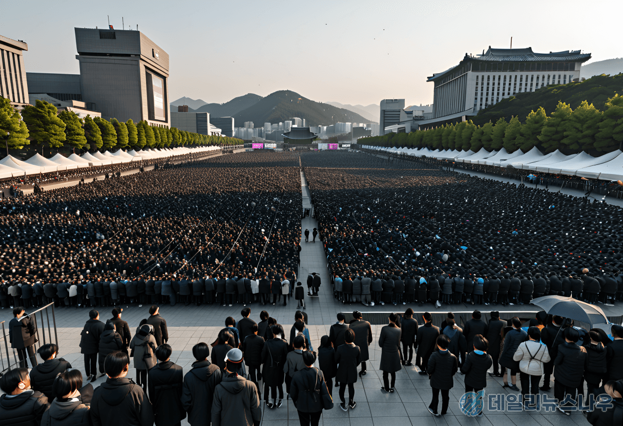 BTS 광화문 공연 앞 수만 명 몰려…게이트마다 20m 대기 행렬